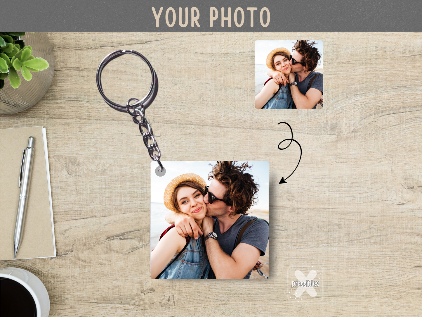 Photo Keychains Square