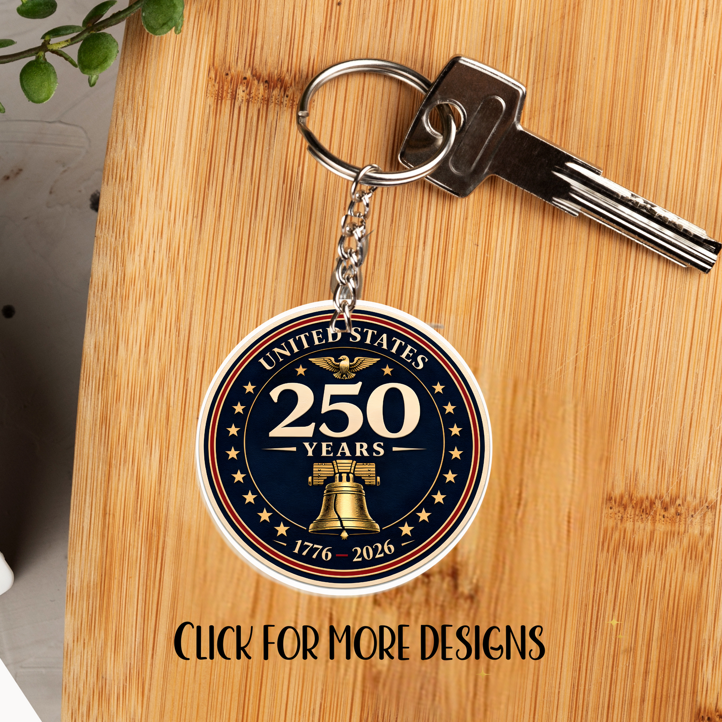 USA 250th Birthday Souvenir Keychain