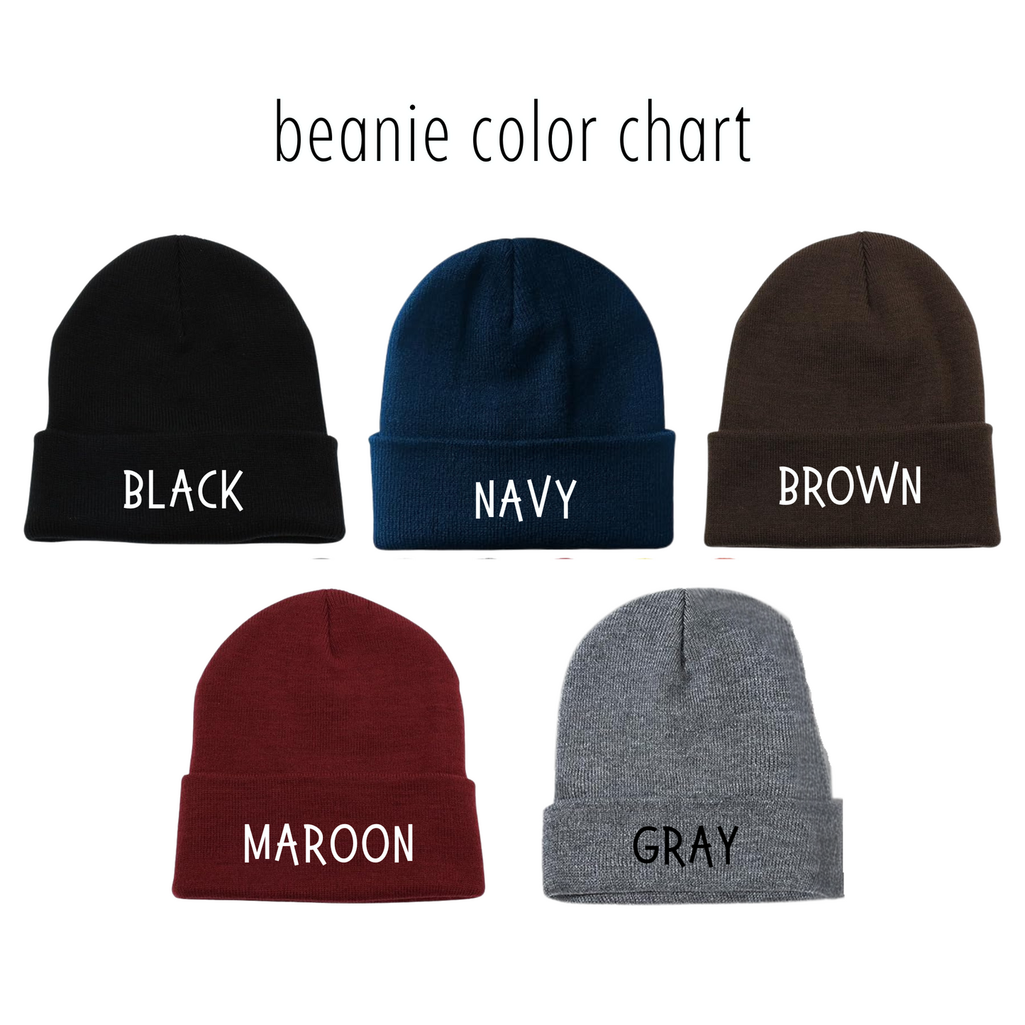 Personalized Knit Beanie With PU Leather Patterned Patch