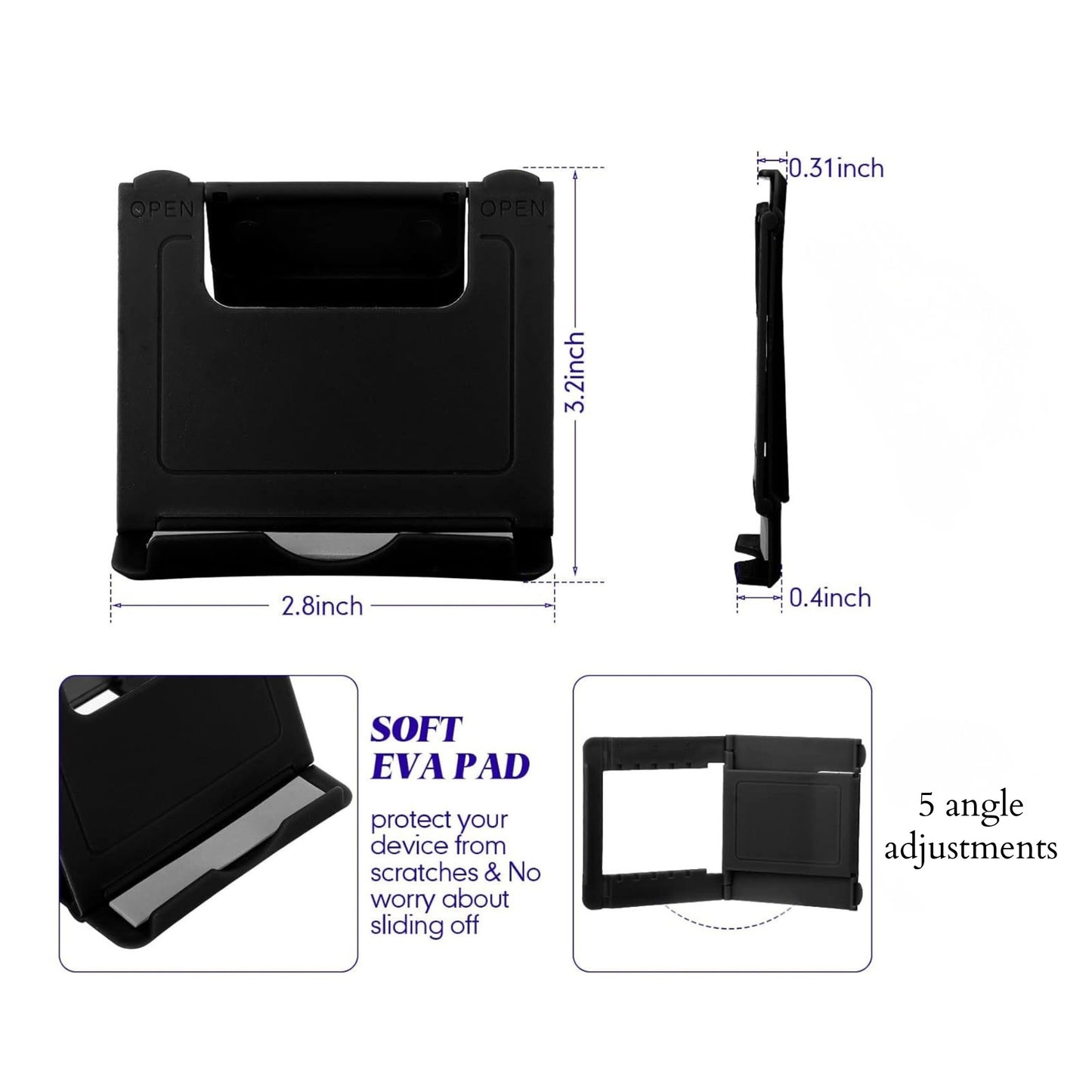 Phone or Tablet Stand Black