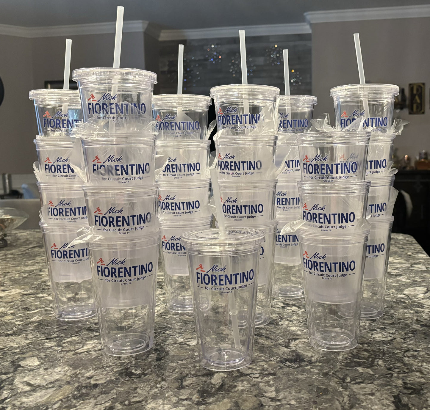 Clear Tumbler with Lid & Straw