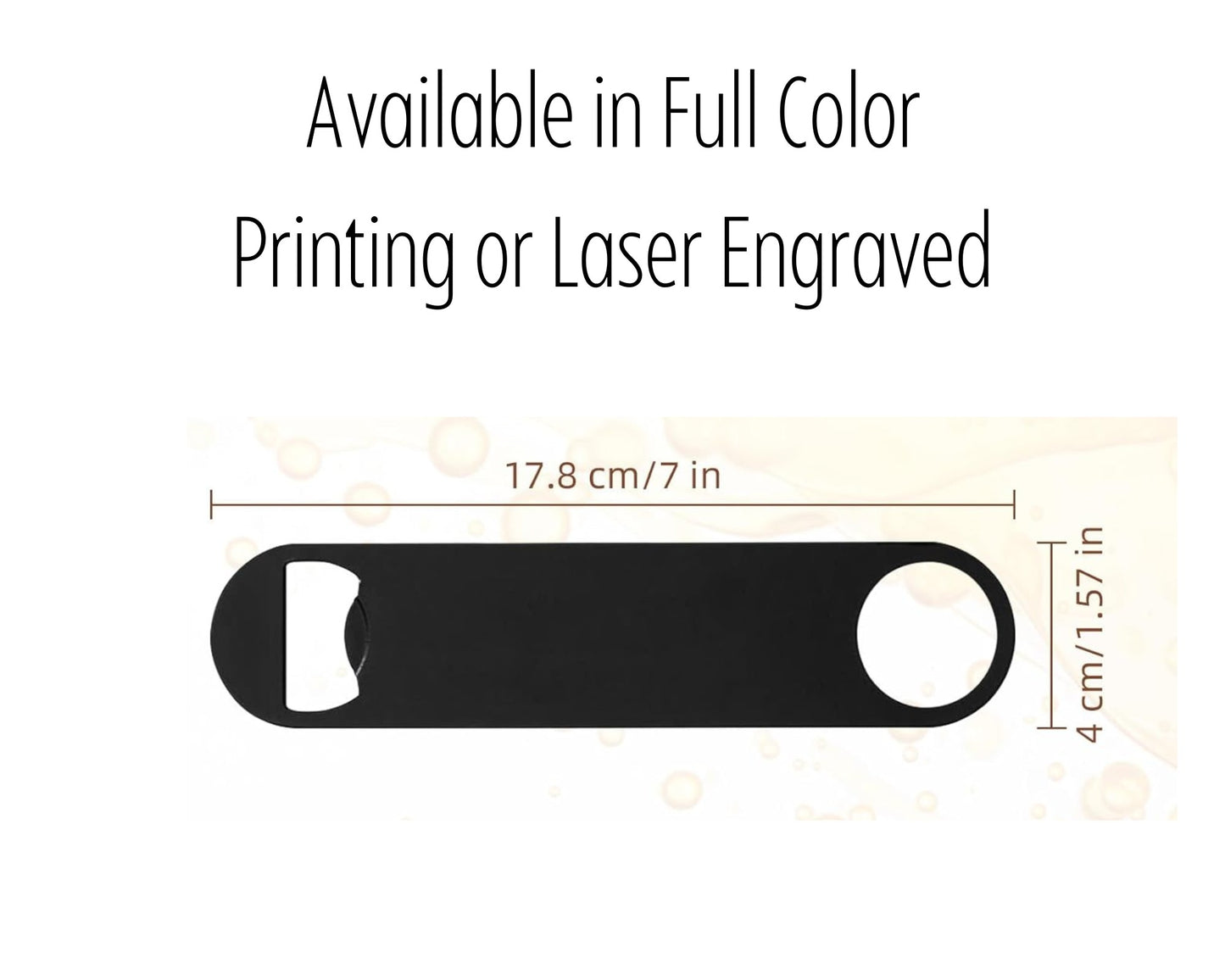 Stainless Steel Flat Bottle Opener Matte Black