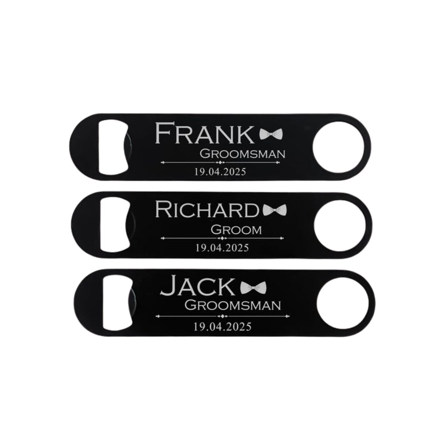 Stainless Steel Flat Bottle Opener Matte Black