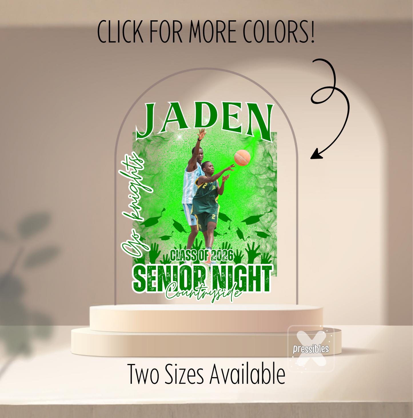 Senior Night Acrylic Sign Personalized High School Athlete Graduation Award Sports Picture Keepsale