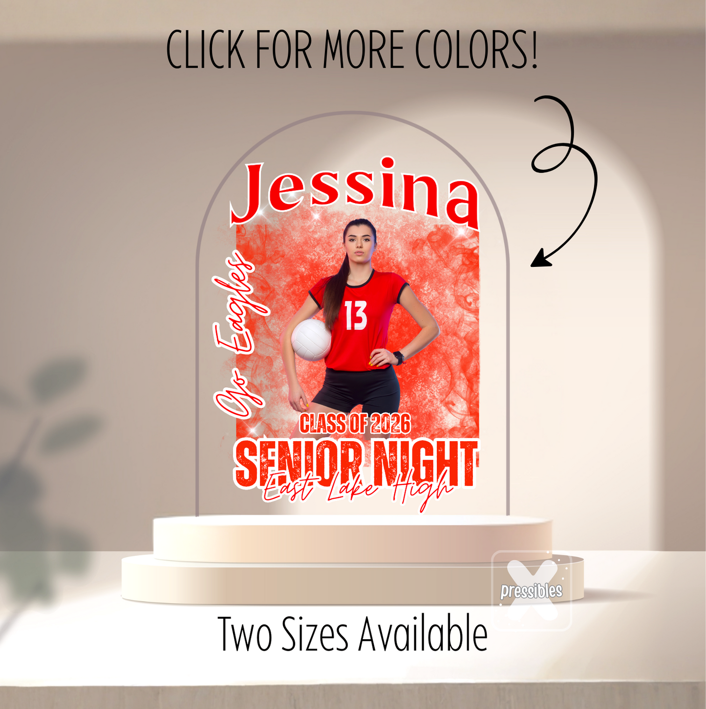Senior Night Acrylic Sign Personalized High School Athlete Graduation Award Sports Picture Keepsale