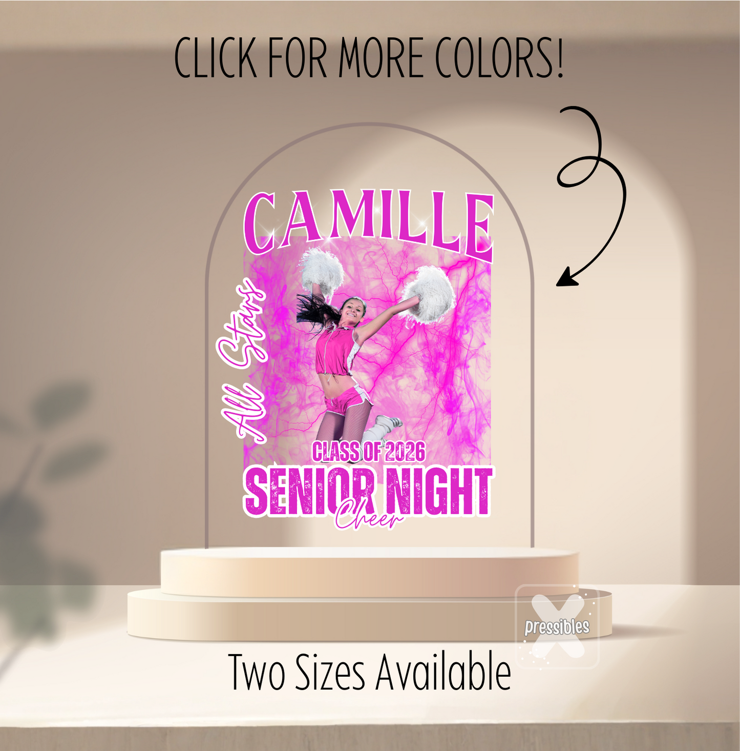 Senior Night Acrylic Sign Personalized High School Athlete Graduation Award Sports Picture Keepsale