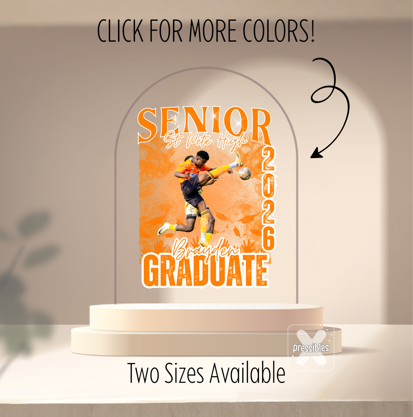 Senior Varsity Graduation Acrylic Sign Keepsake Personalized High School Athlete Award