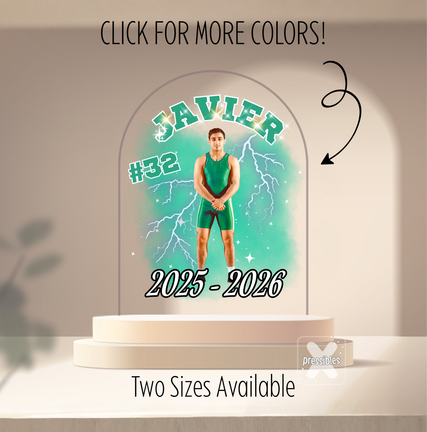 Sports Picture Acrylic Sign Keepsake Personalized Athlete Award