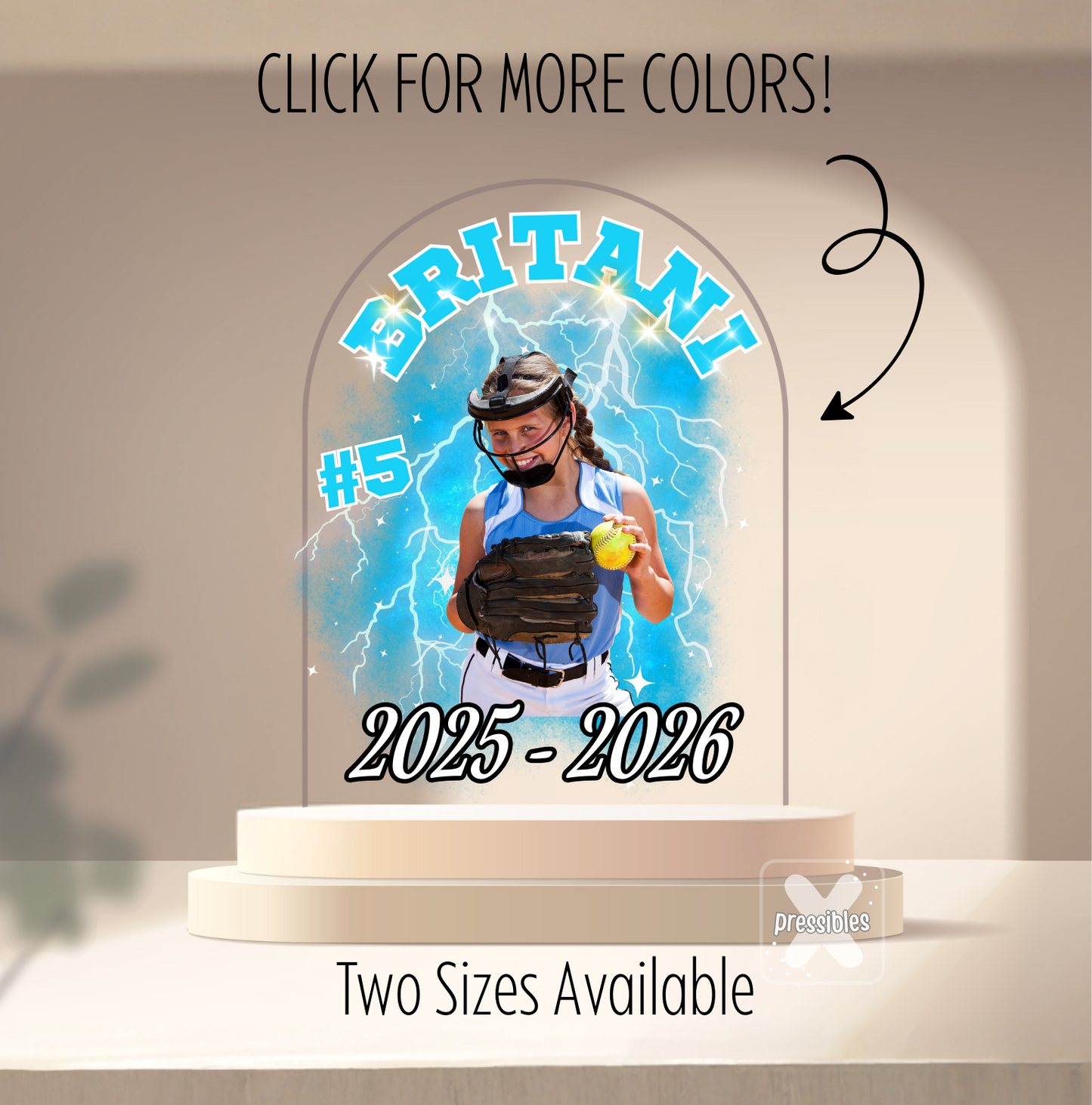 Sports Picture Acrylic Sign Keepsake Personalized Athlete Award