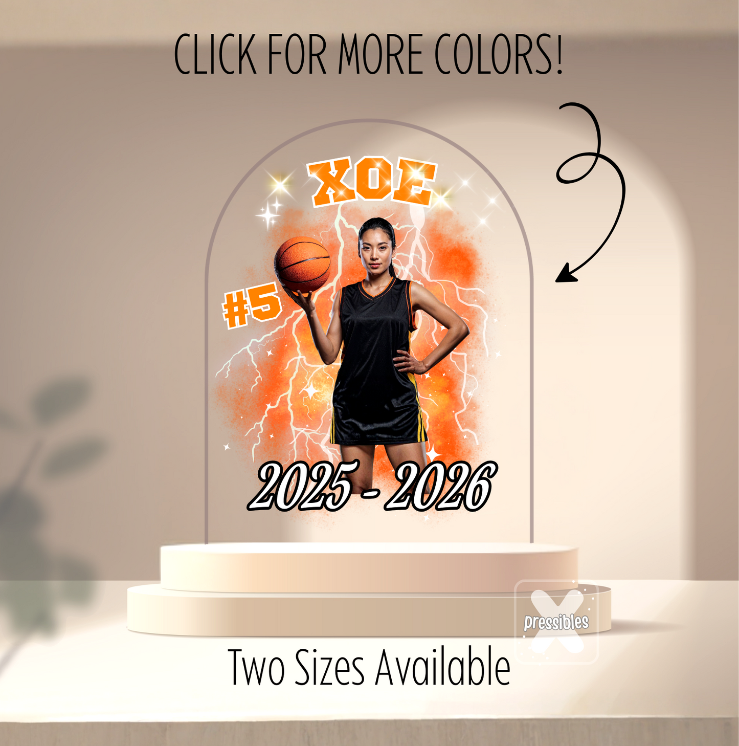 Sports Picture Acrylic Sign Keepsake Personalized Athlete Award