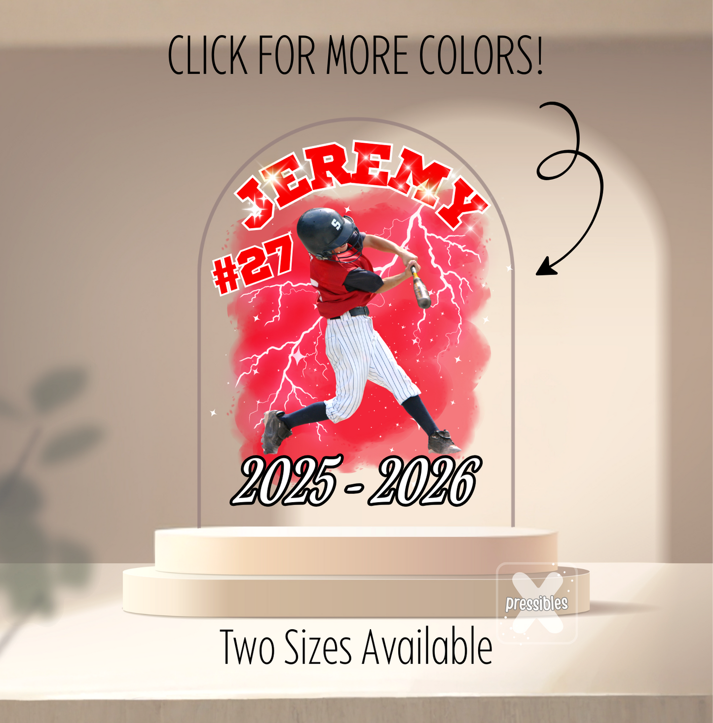 Sports Picture Acrylic Sign Keepsake Personalized Athlete Award