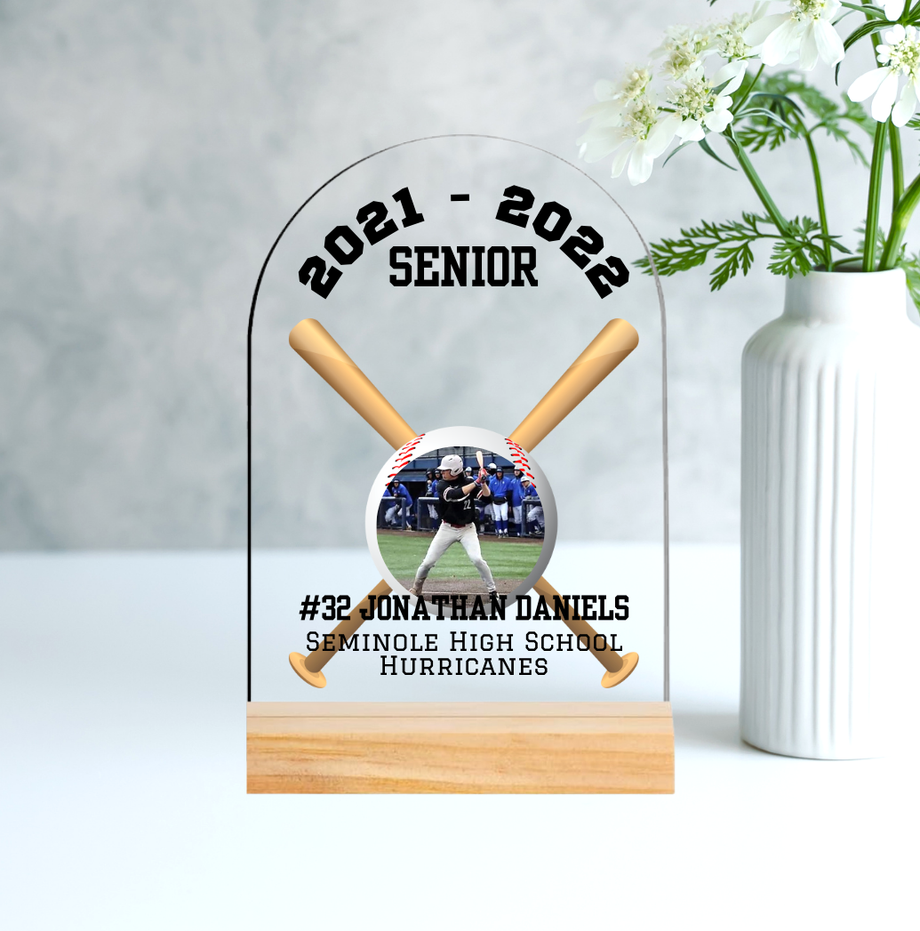 Soccer Picture Acrylic Sign Sports Keepsake Personalized Athlete Award Squad Gift Competition