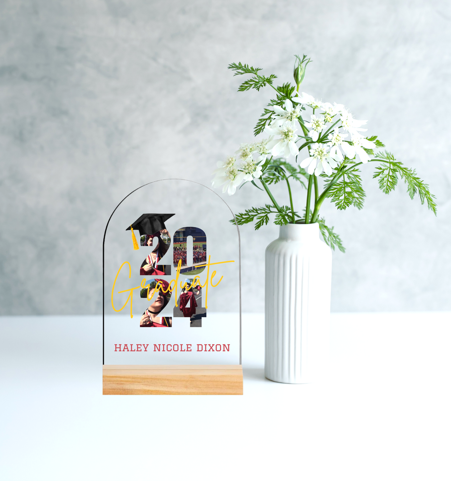 Graduation Picture Keepsake Acrylic Sign / Graduation Cake Topper