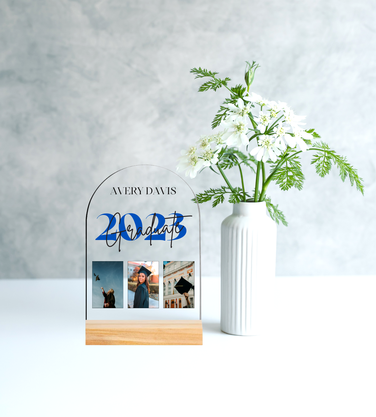 Graduation Picture Keepsake Acrylic Sign / Graduation Cake Topper