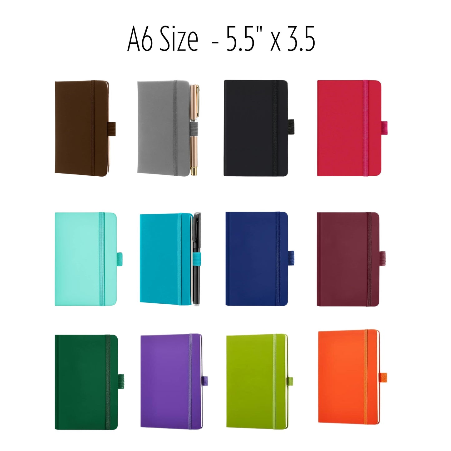 Personalized Hard Cover Mini Journal A6 Assorted Colors