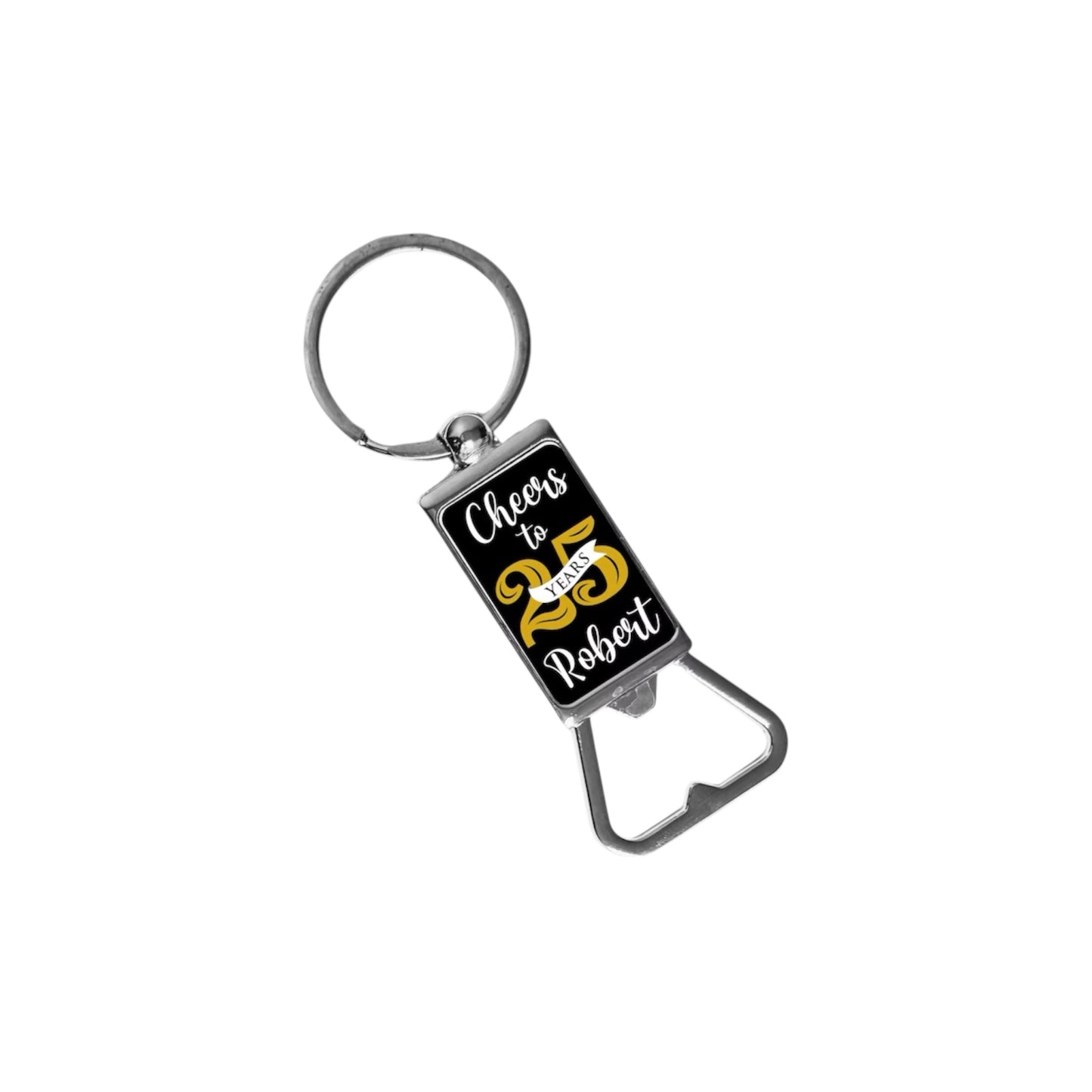 Personalized Wedding Favor Keychain Bottle Opener