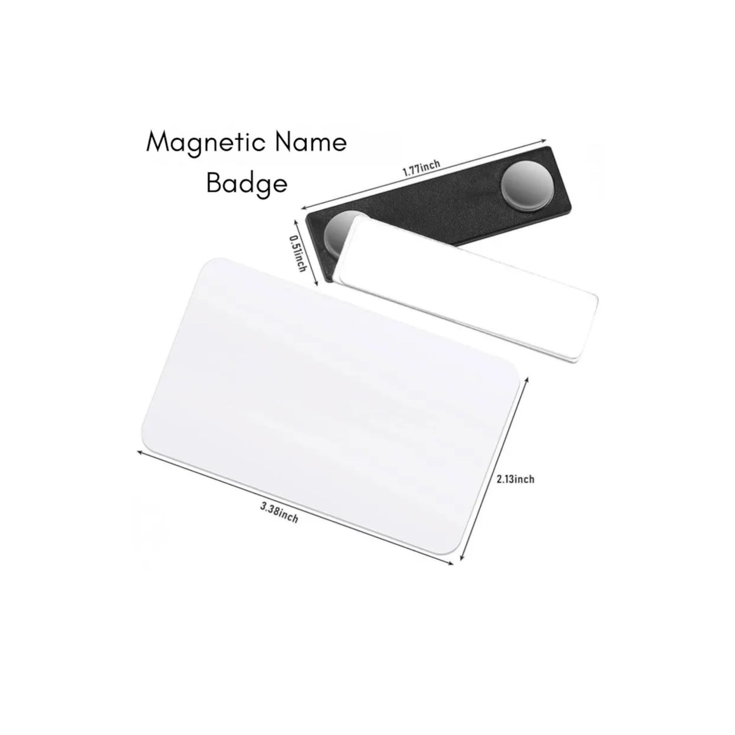 Custom PVC Magnetic Name Badge 3x2"