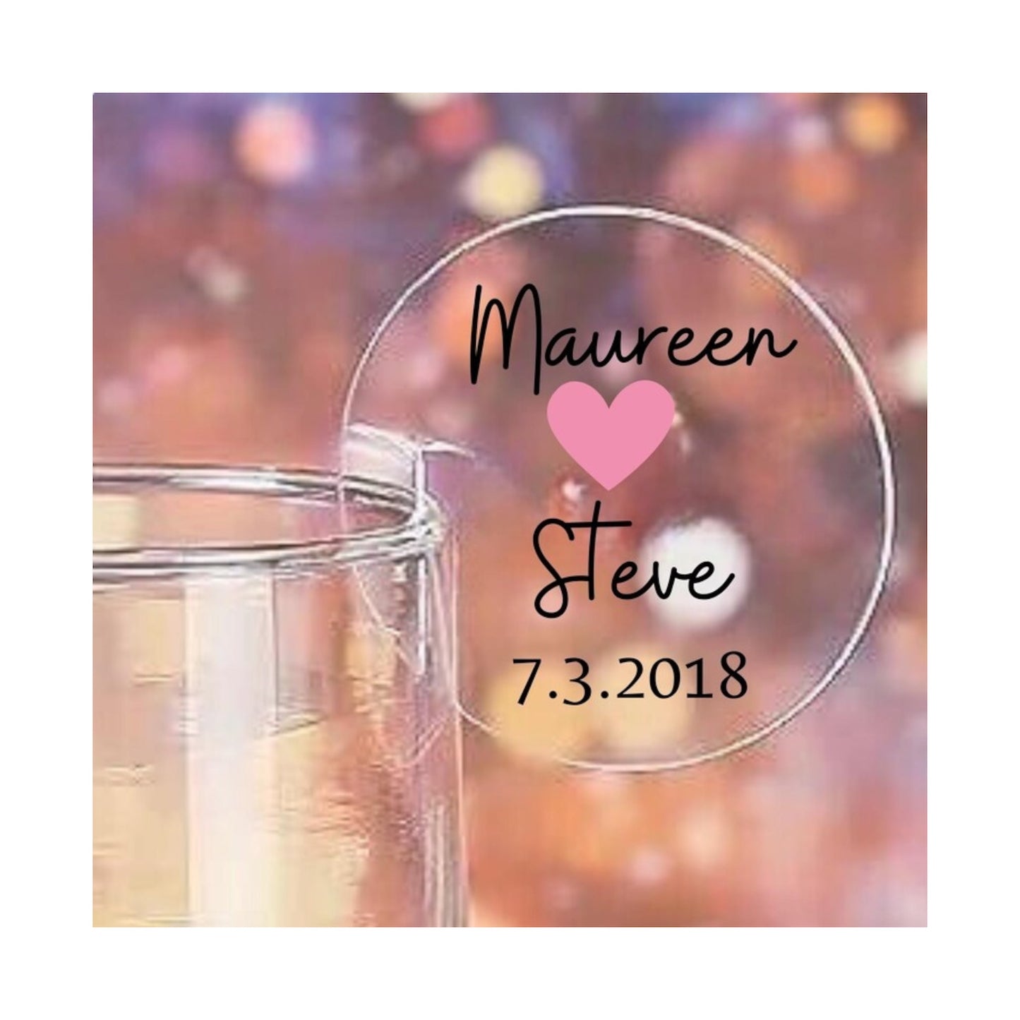 Wedding Wine Glass Tags