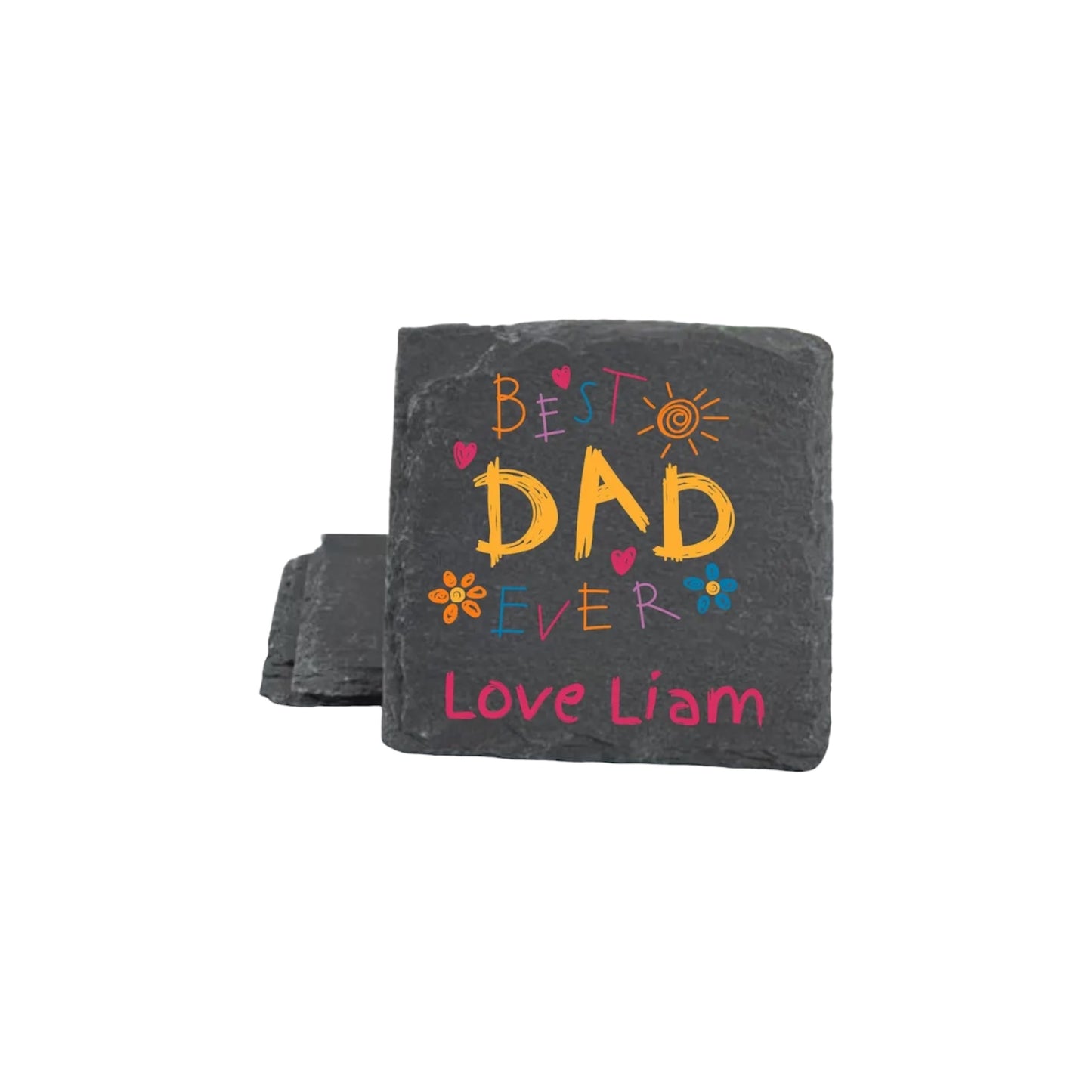 Square Natural Slate Coaster