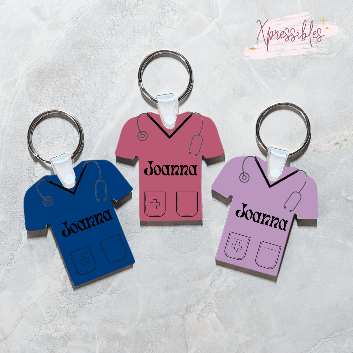 Scrub Top Keychain