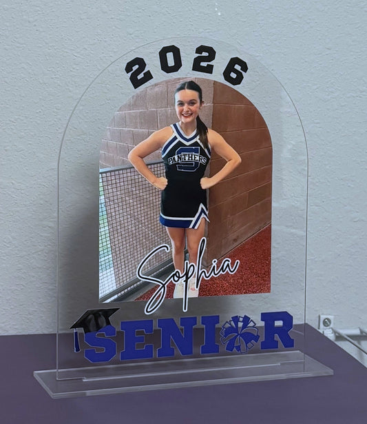 Cheer Picture Acrylic Sign Sports Keepsake Personalized Athlete Award Squad Gift Competition