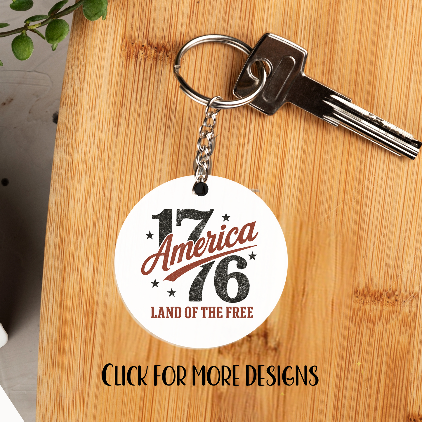 USA 250th Birthday Souvenir Keychain