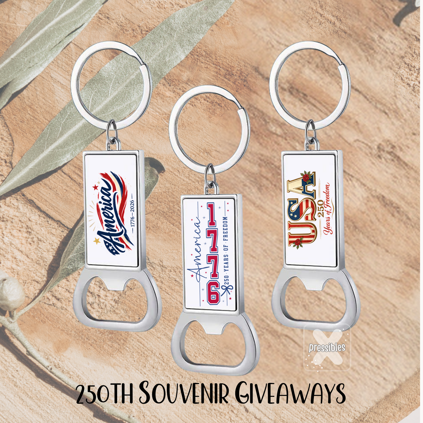 America 250th Souvenir Keychain Bottle Opener United States Birthday Gift USA
