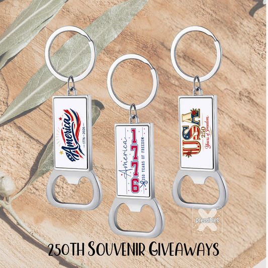 America 250th Souvenir Keychain Bottle Opener United States Birthday Gift USA