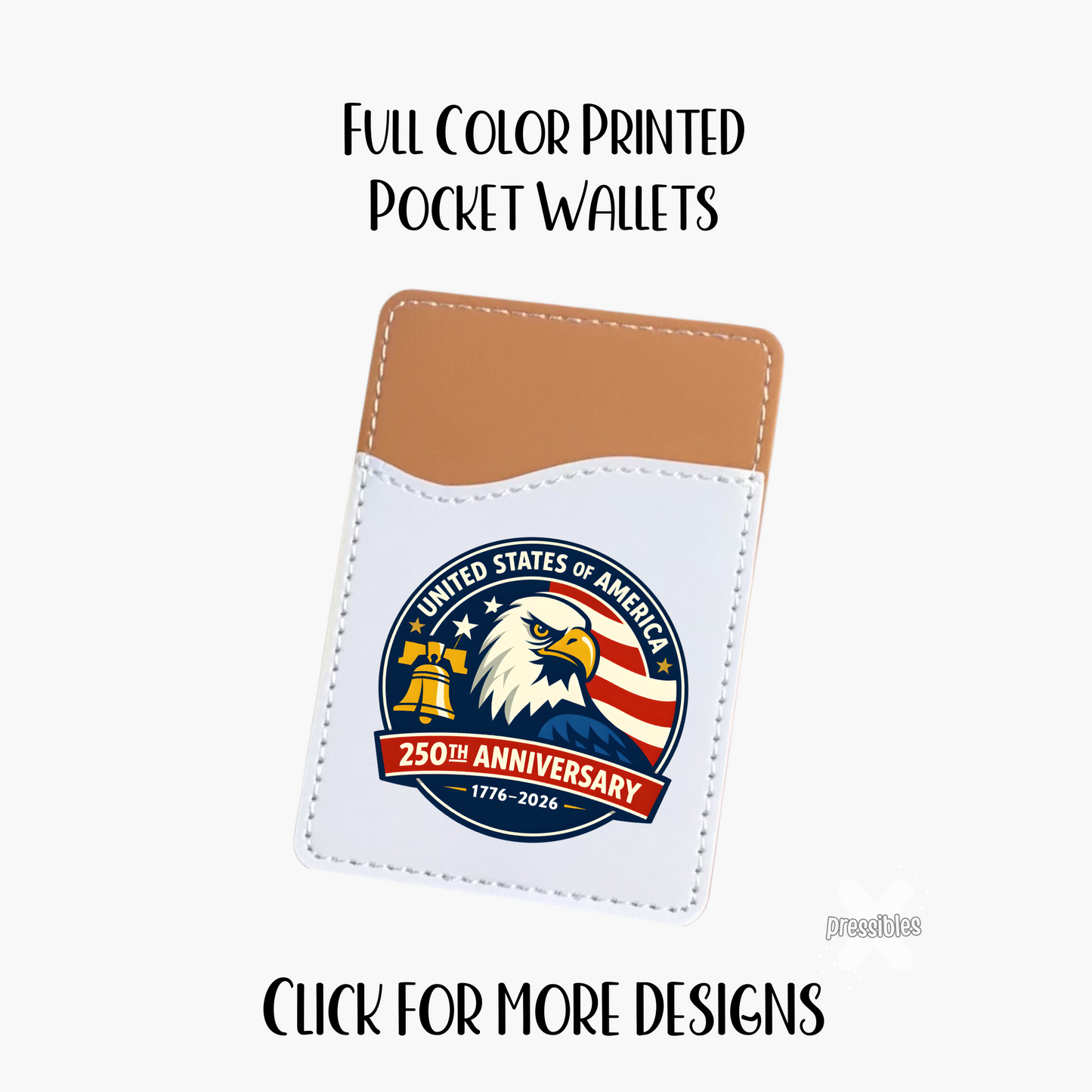 USA 250th Souvenir Merchandise Leather Phone Wallet