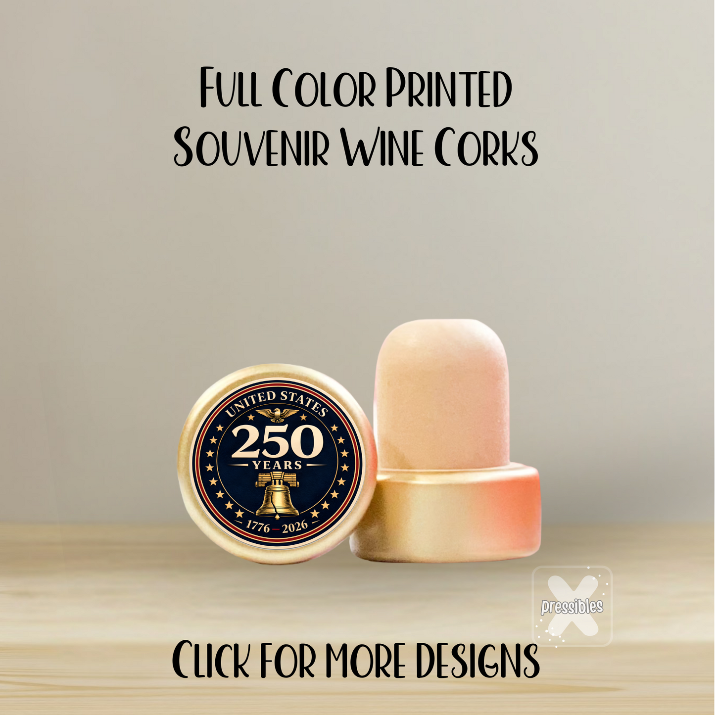USA 250th Party Favors Souvenir Wine Corks