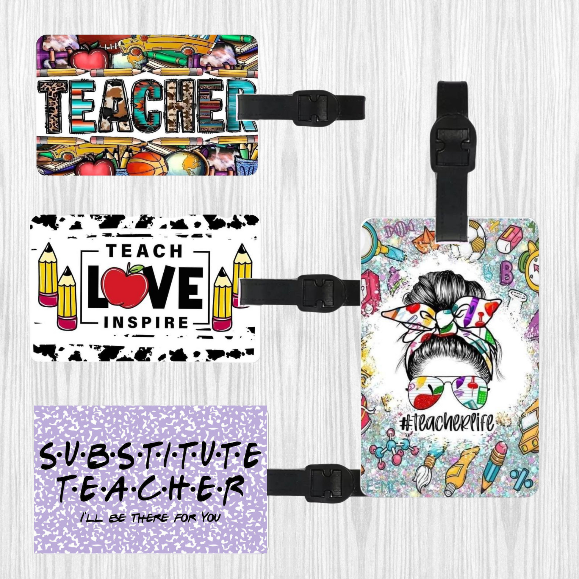 Bag Tags Teacher & School Themes