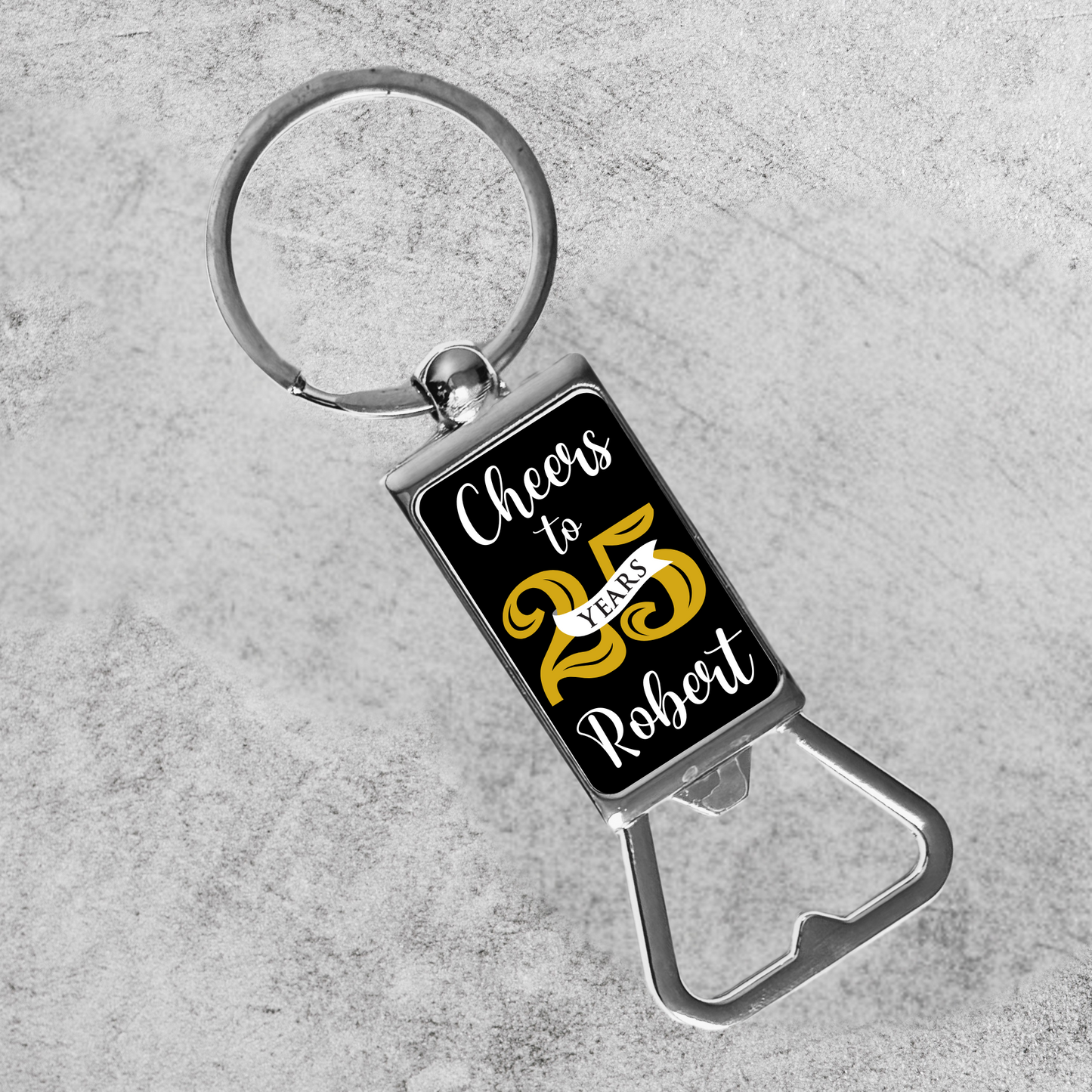 Personalized Wedding Favor Keychain Bottle Opener