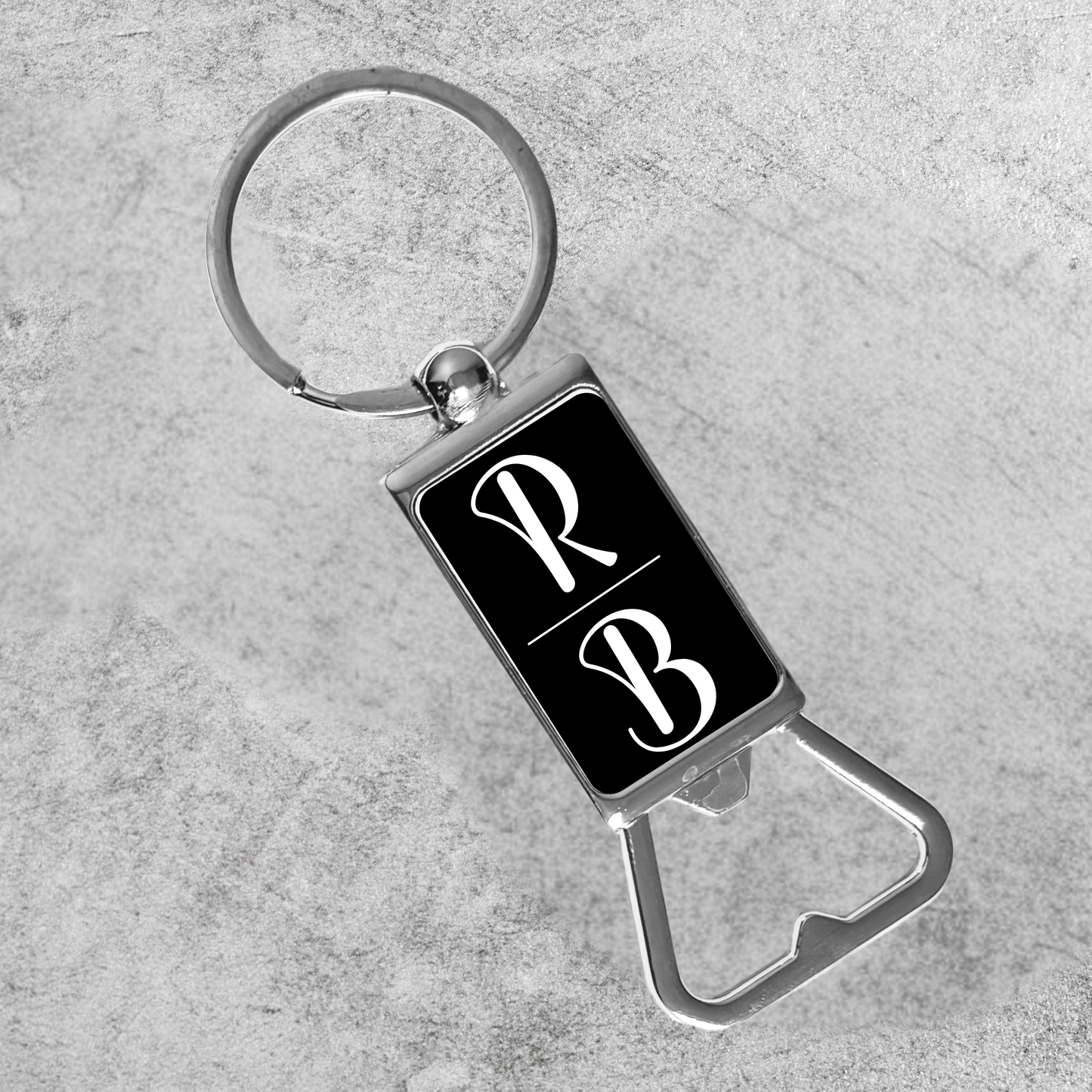 Personalized Wedding Favor Keychain Bottle Opener