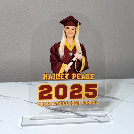 Graduation Picture Keepsake Acrylic Sign / Graduation Cake Topper