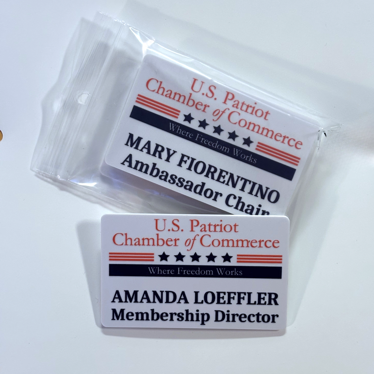 Custom PVC Magnetic Name Badge 3x2"