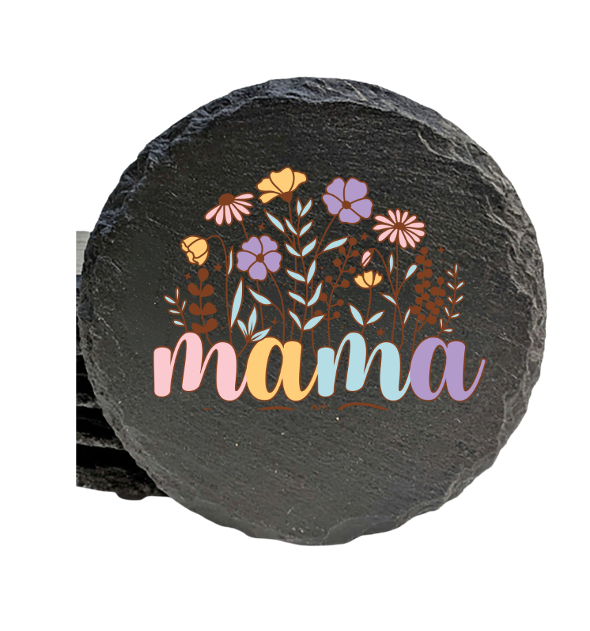 Round Natural Slate Coaster