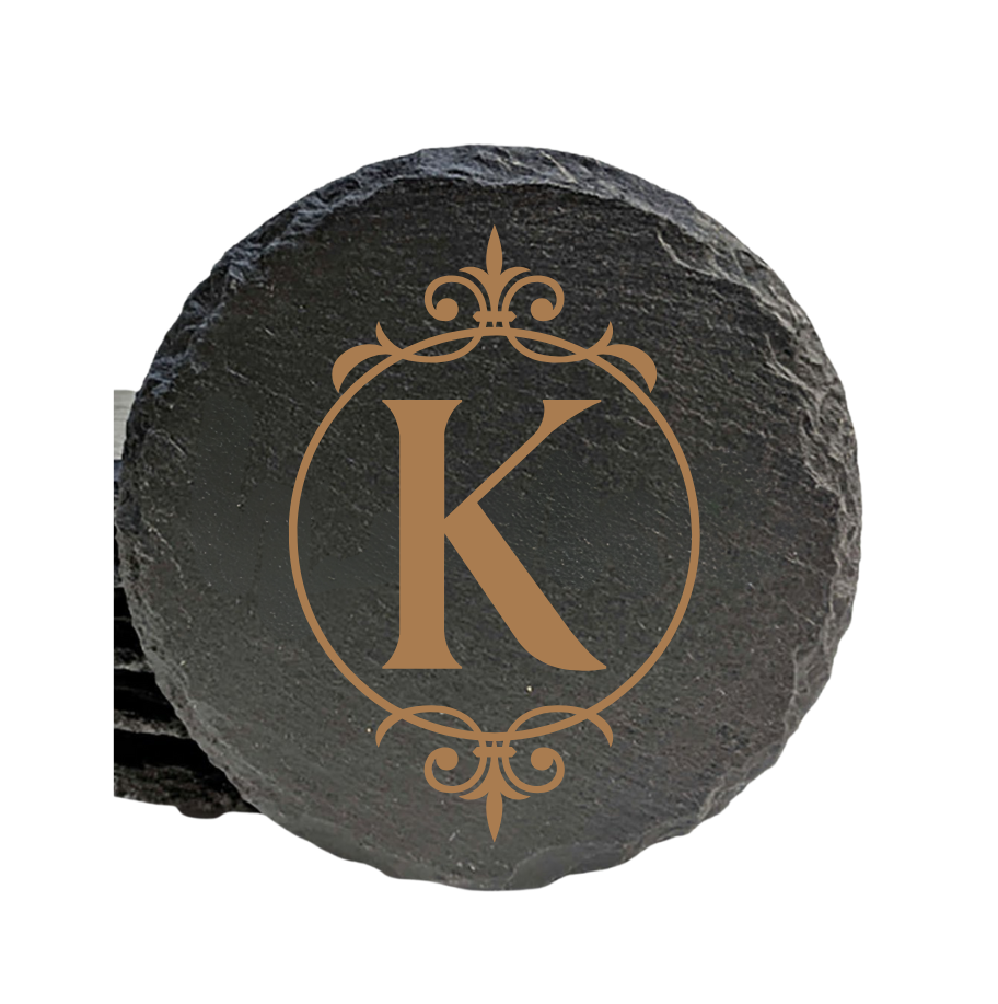 Round Natural Slate Coaster