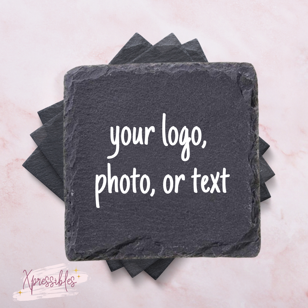 Square Natural Slate Coaster