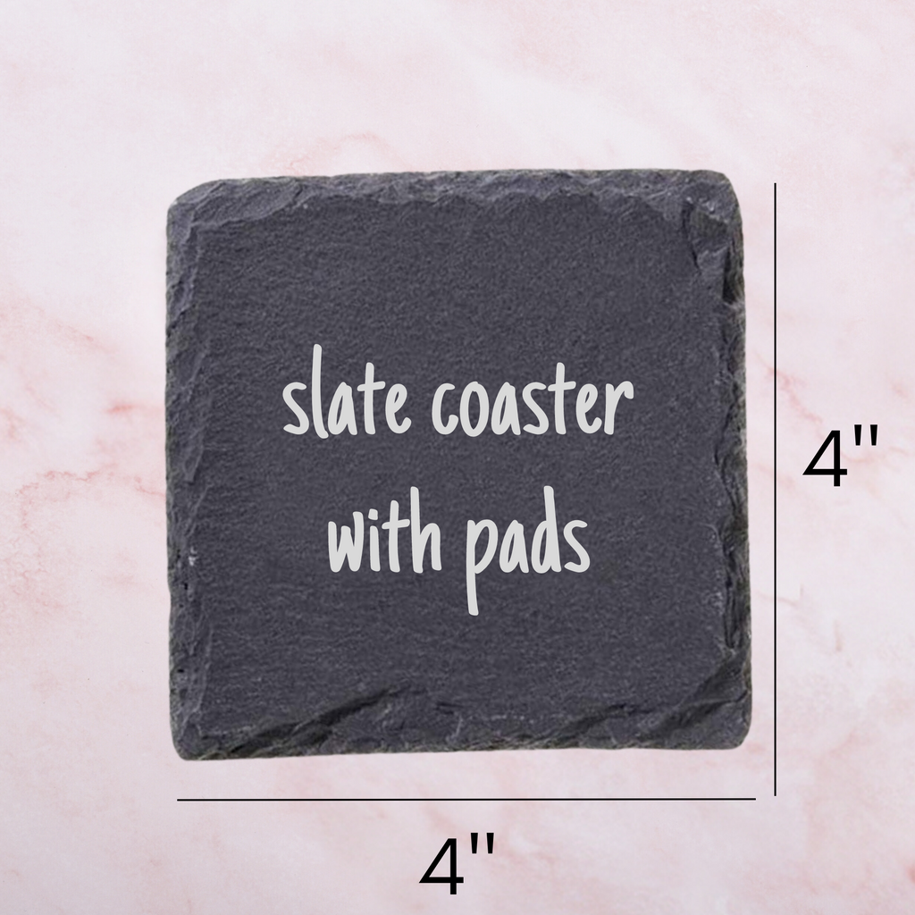 Square Natural Slate Coaster