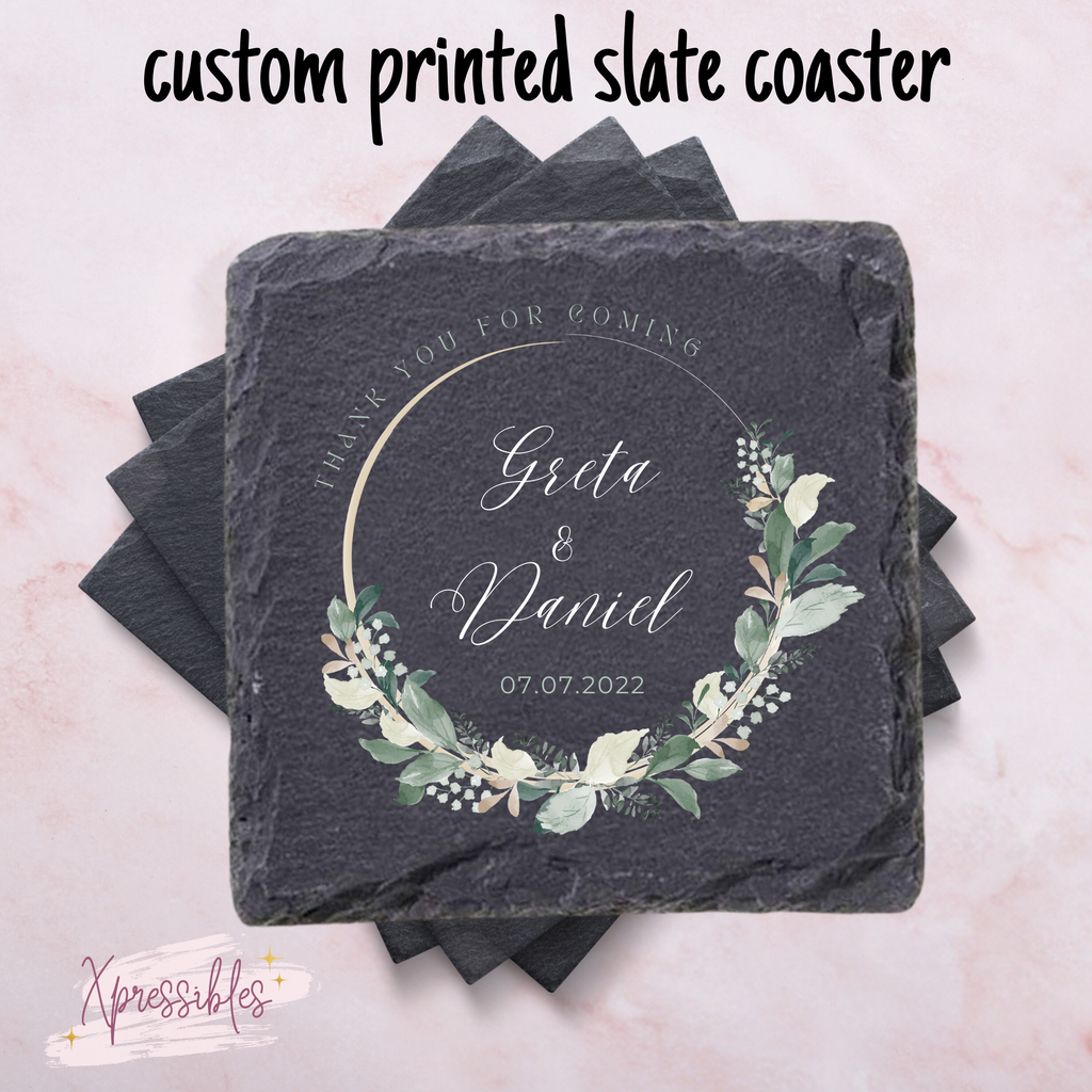 Square Natural Slate Coaster