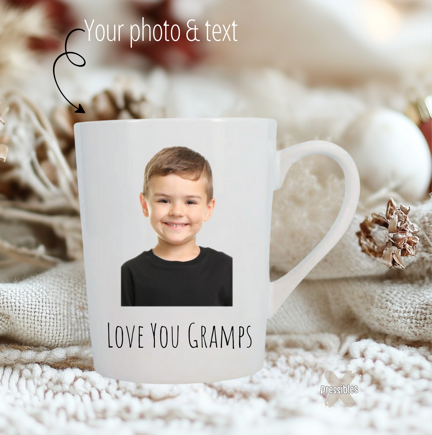 Personalized Photo Coffee Mug White 14 oz