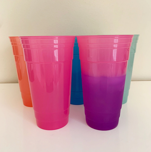 Color Changing Tumbler Pink to Purple