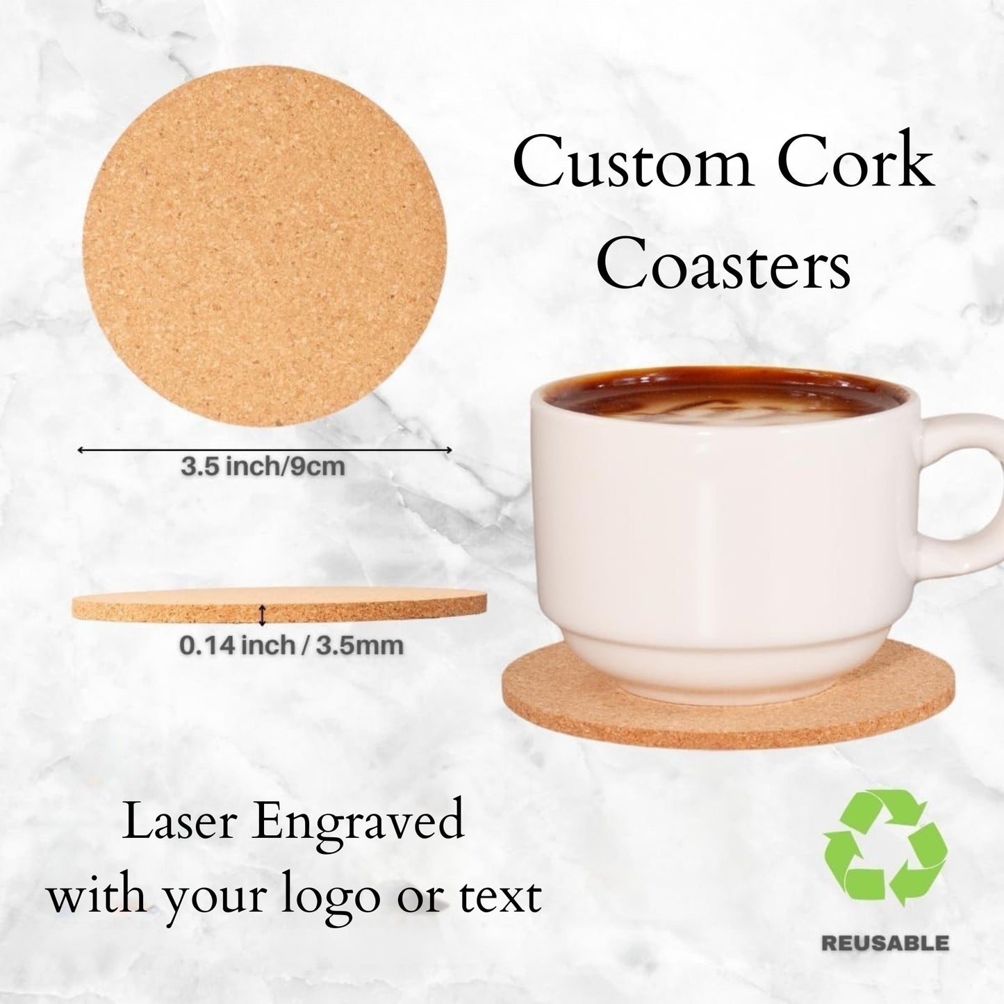 Round Cork Coaster