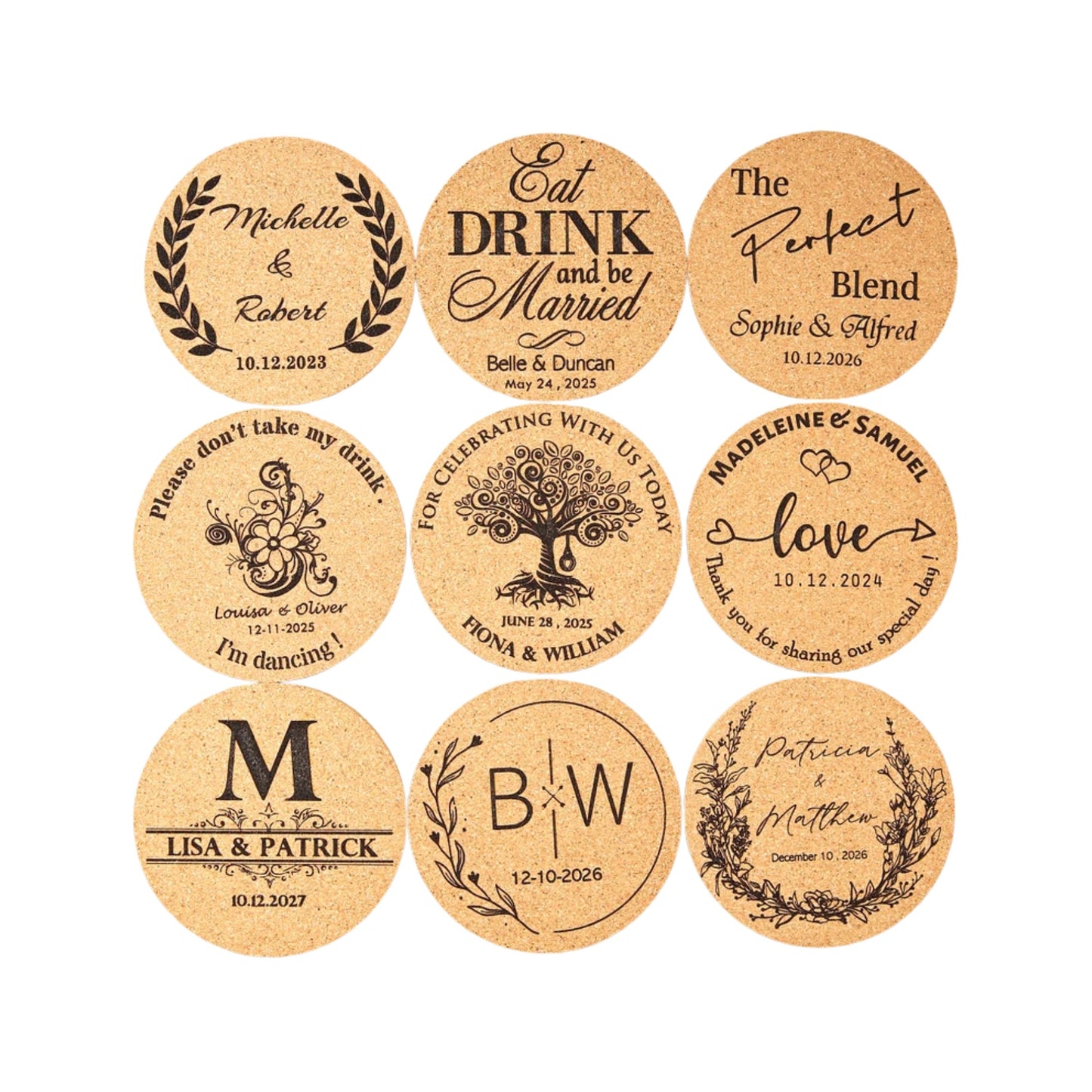 Round Cork Coaster
