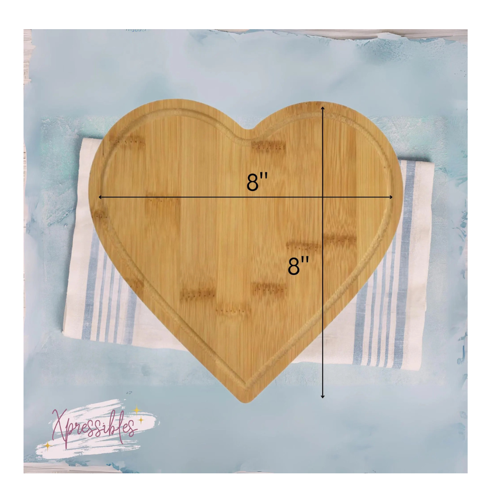 Cutting Board Bamboo Heart