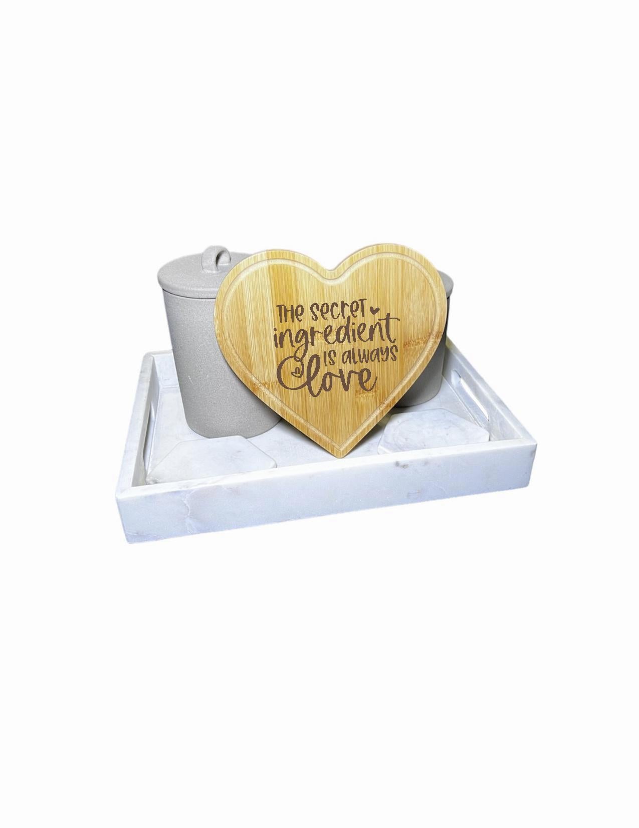 Cutting Board Bamboo Heart