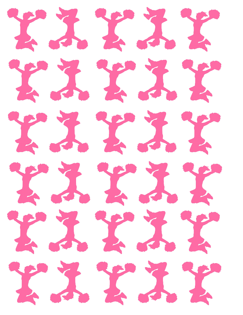 Cheerleader Die-Cut Sticker Decals