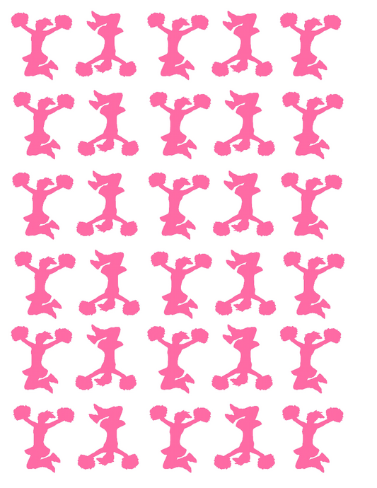 Cheerleader Die-Cut Sticker Decals
