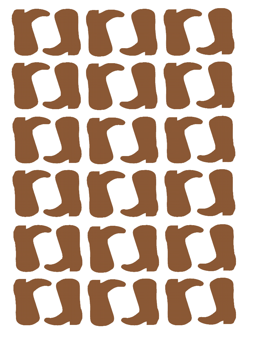 Cowboy Boot Die-Cut Sticker Decals