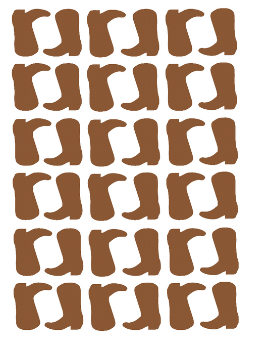 Cowboy Boot Die-Cut Sticker Decals